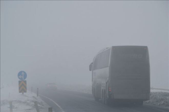 Ağrı-Erzurum karayolunda yoğun sis