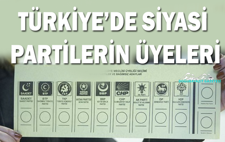 Türkiye’de siyasi partilere üye olan kişi sayısı 15 milyona yakın. 