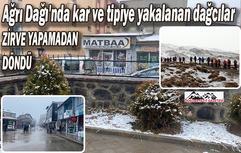 DOĞUBAYAZIT’TA ŞLOPE YAĞIŞ
