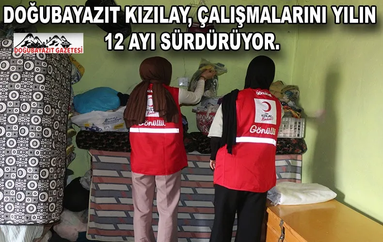 TÜRK KIZILAY DOĞUBAYAZIT’A YARDIM ULAŞTIRDIĞI YAŞLILARIN EVLERİNİDE TEMİZLİYOR