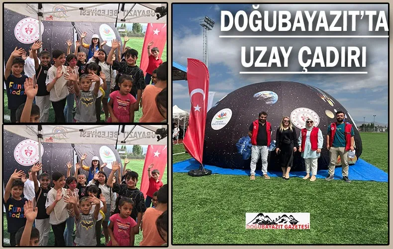  UZAY YOLCULUĞU ÇADIRI ETKİNLİĞİ, ÇOCUKLARA HEM EĞLENCELİ HEM DE ÖĞRETİCİ BİR DENEYİM SUNDU.