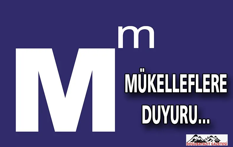 MALİ MÜŞAVİR VE MUHASEBECİLERDEN DUYURU