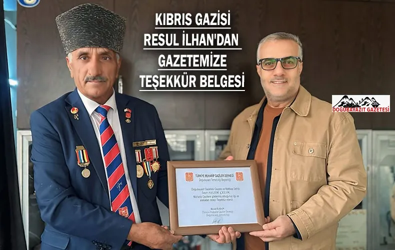 DOĞUBAYAZIT MUHARİP GAZİLER DERNEĞİ’NDEN GAZETEMİZE NEZAKET ZİYARETİ