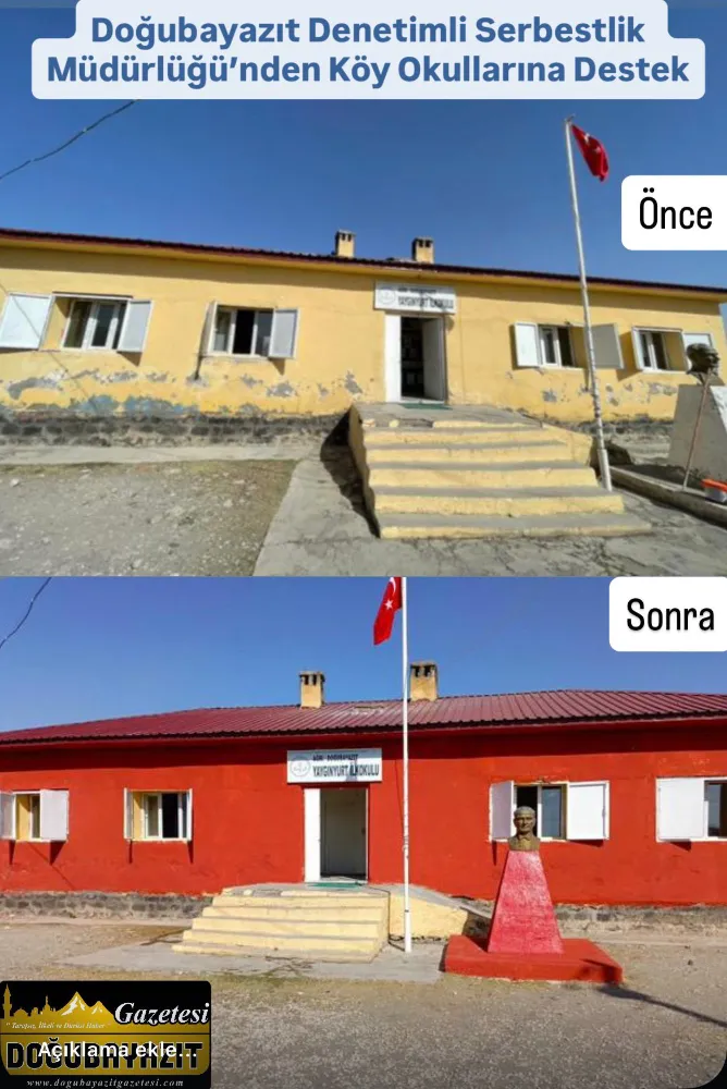 Doğubayazıt Denetimli Serbestlik Müdürlüğü’nden Köy Okullarına Destek