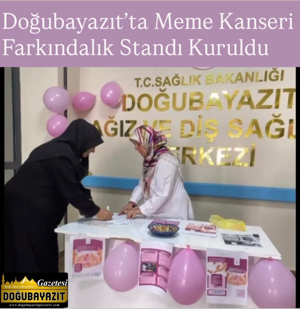 Doğubayazıt’ta Meme Kanseri Farkındalık Standı Kuruldu