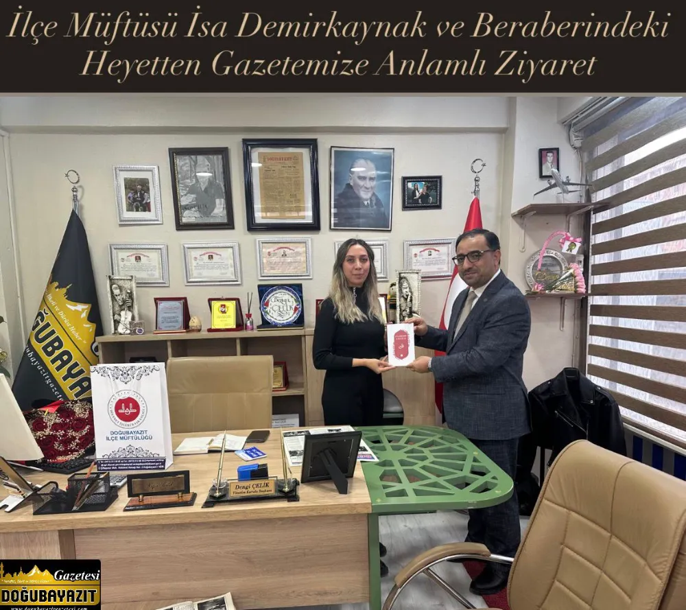 İlçe Müftüsü İsa Demirkaynak ve Beraberindeki Heyetten Gazetemize Anlamlı Ziyaret