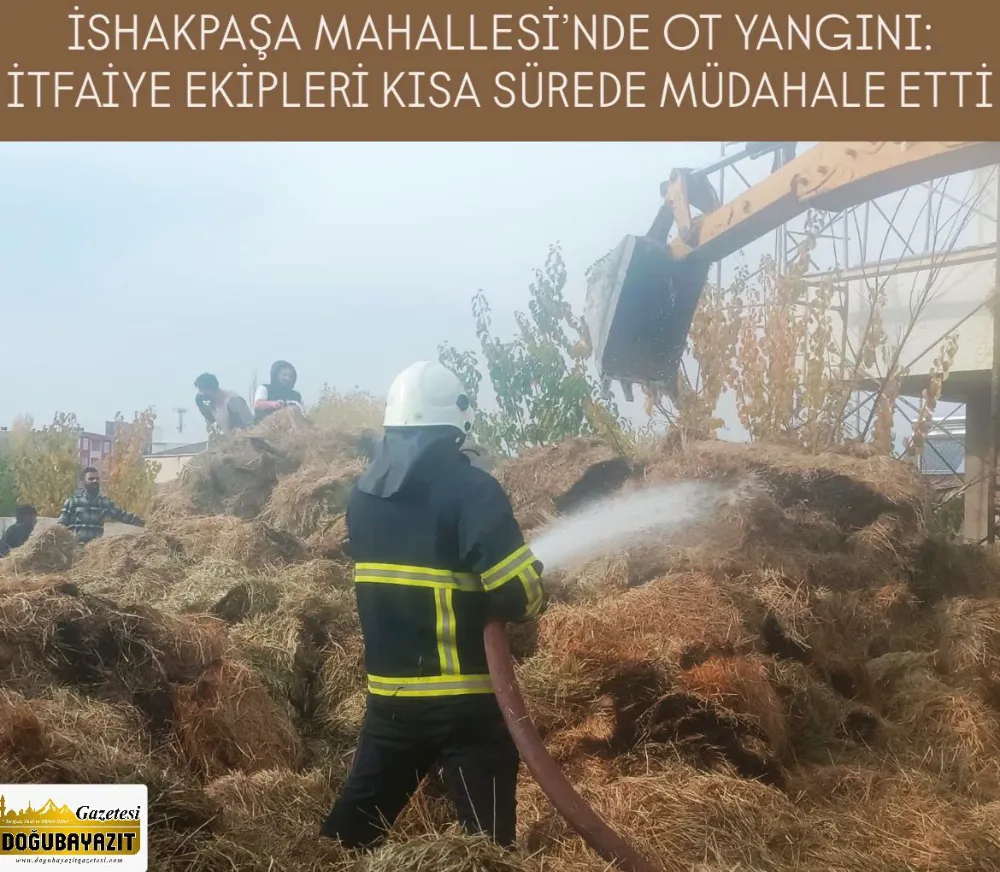 İSHAKPAŞA MAHALLESİ’NDE OT YANGINI: İTFAİYE EKİPLERİ KISA SÜREDE MÜDAHALE ETTİ