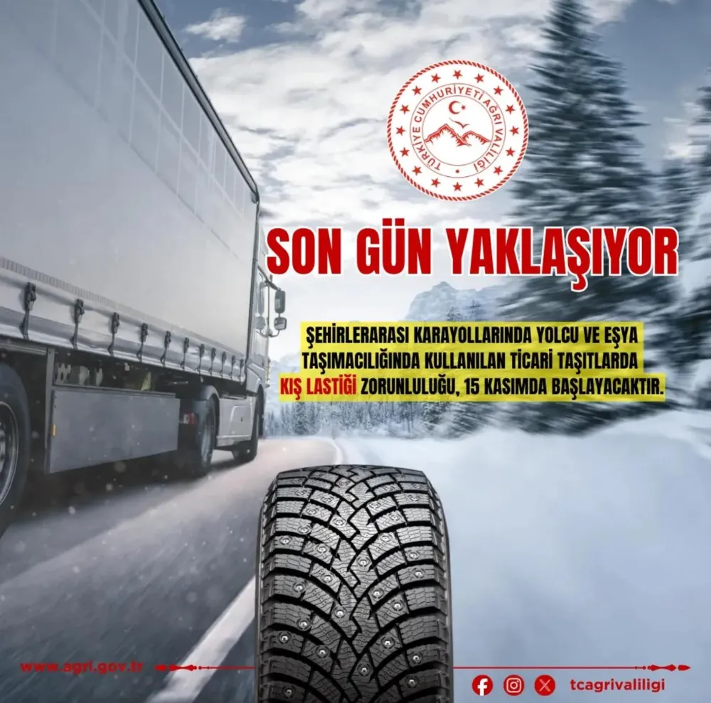 15 KASIM’DA  ZORUNLU KIŞ LASTİĞİ UYGULAMASI BAŞLIYOR