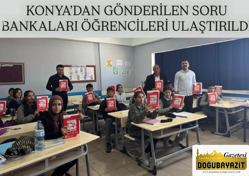 KONYA’DAN GÖNDERİLEN SORU BANKALARI ÖĞRENCİLERİ ULAŞTIRILDI
