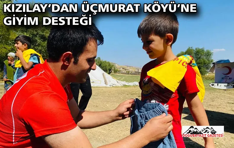 KIZILAY’DAN ÜÇMURAT KÖYÜ’NE GİYİM DESTEĞİ