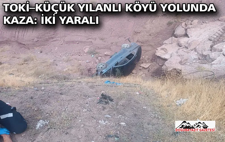 TOKİ–KÜÇÜK YILANLI KÖYÜ YOLUNDA KAZA: İKİ YARALI