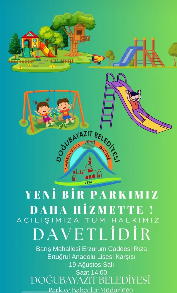 DOĞUBAYAZIT BELEDİYESİ’NDEN ÇOCUKLARA YENİ PARK MÜJDESİ