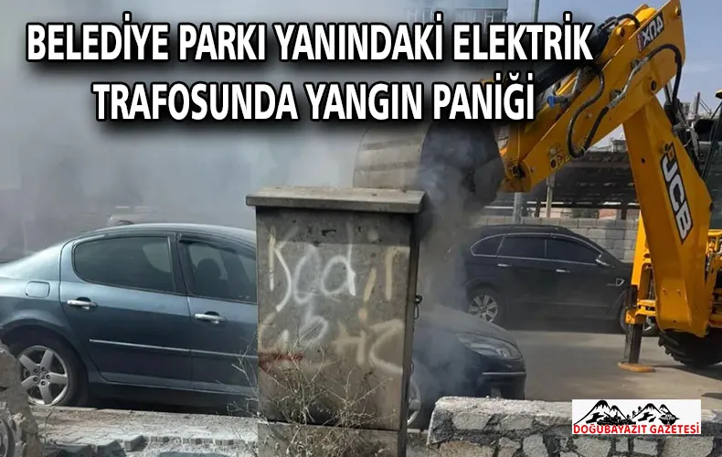 Belediye Parkı Yanındaki Elektrik Trafosunda Yangın Paniği