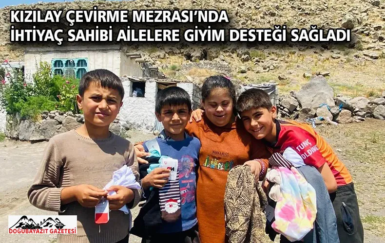 KIZILAY ÇEVİRME MEZRASI’NDA İHTİYAÇ SAHİBİ AİLELERE GİYİM DESTEĞİ SAĞLADI