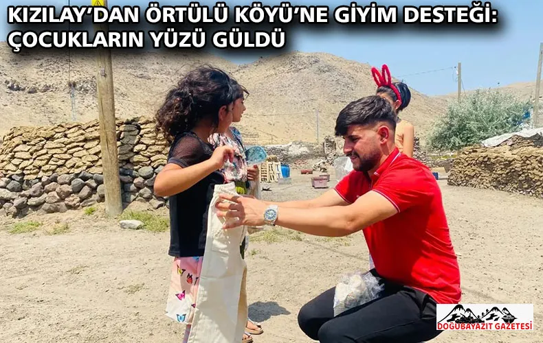 KIZILAY’DAN ÖRTÜLÜ KÖYÜ’NE GİYİM DESTEĞİ: ÇOCUKLARIN YÜZÜ GÜLDÜ