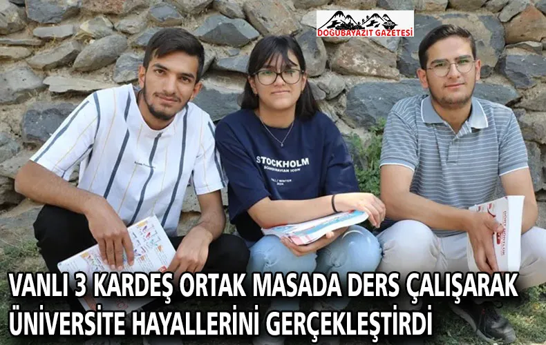 Vanlı 3 kardeş ortak masada ders çalışarak üniversite hayallerini gerçekleştirdi