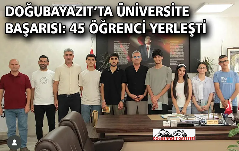 DOĞUBAYAZIT’TA ÜNİVERSİTE BAŞARISI: 45 ÖĞRENCİ YERLEŞTİ