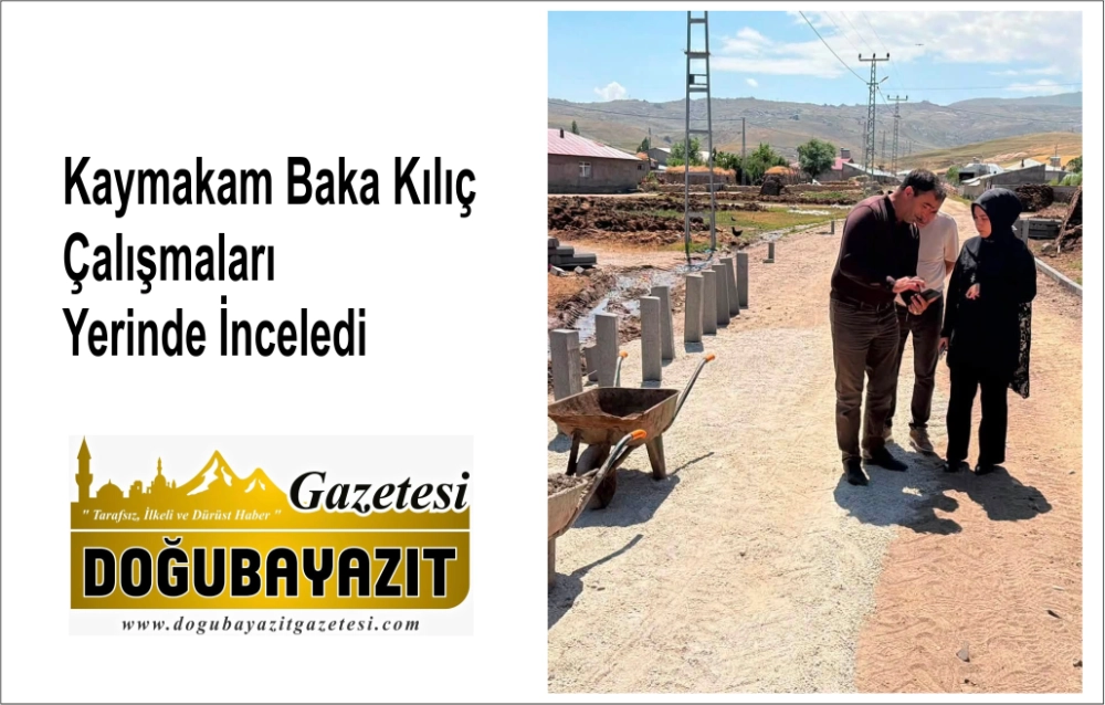 Kaymakam Baka Kılıç Çalışmaları Yerinde İnceledi