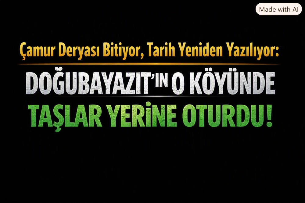 Çamur Deryası Bitiyor: Doğubayazıt’ın O Köyünde Taşlar Yerine Oturdu!