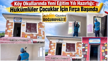KÖY OKULLARINDA YENİ EĞİTİM YILI HAZIRLIĞI: HÜKÜMLÜLER ÇOCUKLAR İÇİN FIRÇA BAŞINDA