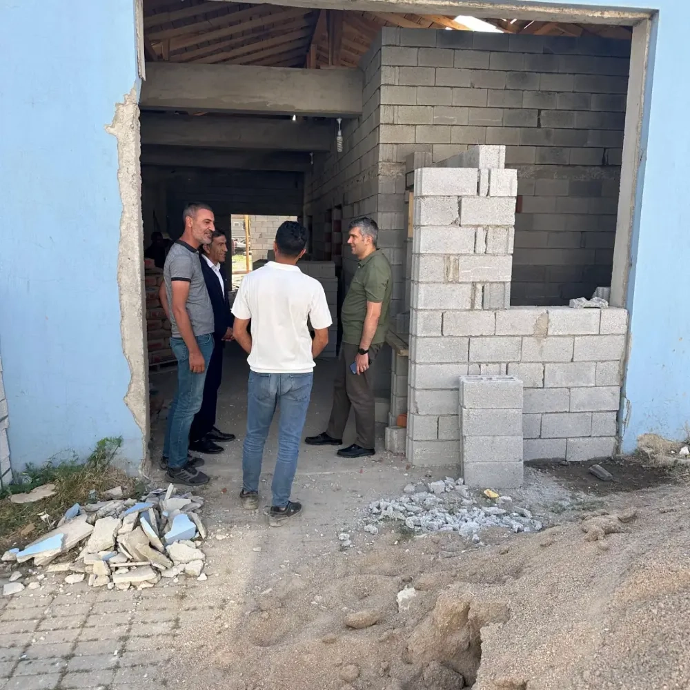 KAYMAKAM KORKUSUZ'DAN KADIN GİRİŞİMİ KOOPERATİFİ İNŞAATINA YERİNDE İNCELEME